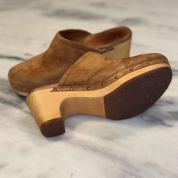 UGG Abbie Suede Studded Healed Clogs Mule Size 6 - Picture 9 of 11